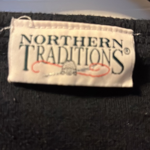 Women’s Light Sweater Cardigan Navy Blue Textured Buttoned Northern Traditions - Picture 4 of 5